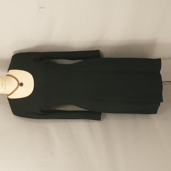 Anne Fogerty Vintage American Designer Classic Black Dress Midi Long Sleeve 8-10 - Picture 1 of 11